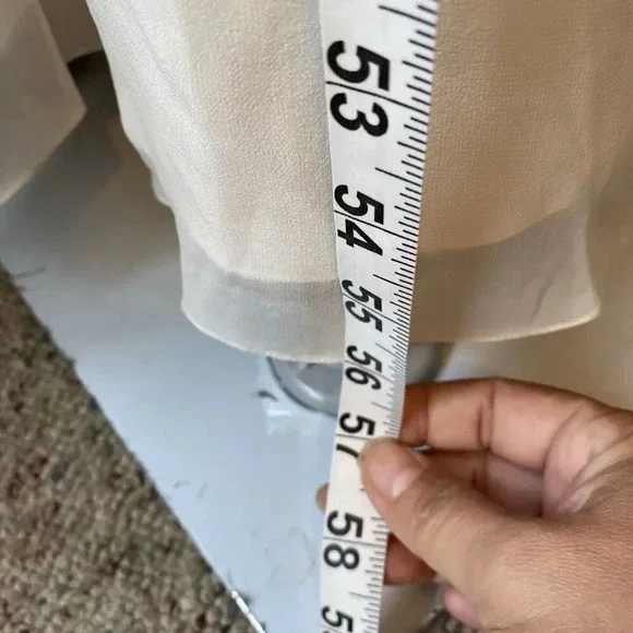 New Bcbgmaxazria Womens Fairy White Black Silk Chiffon Maxi Dress Empire Waist 0 - Picture 2 of 12